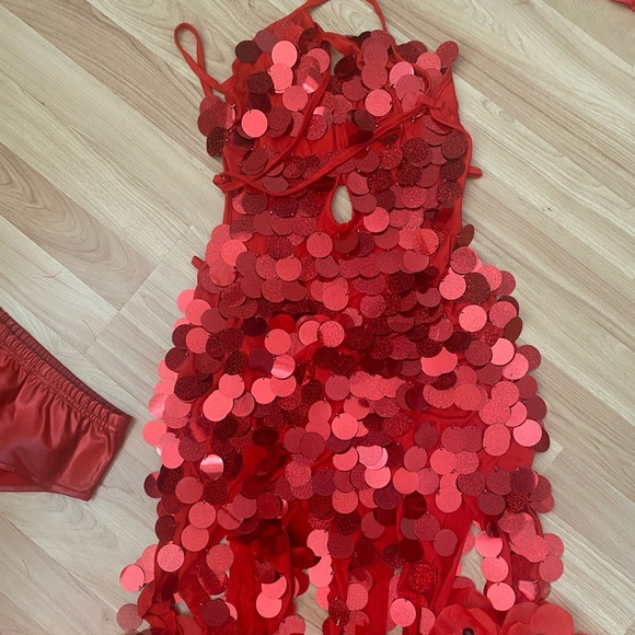Red Sequin Flapper Dress - Picture 5 of 5
